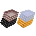 Wonder Homeware Exel Small Tray Heavy Quality, for Home&amp;Storage/Organization, Set of 12 Pcs Tray 2 LTR (White Yellow Choco Black)