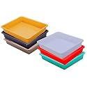 Wonder Homeware Exel Small Tray Heavy Quality, Set of 6 Pcs, 2 LTR, Blue Yellow Color (White RED Green Yellow Brown Choco)