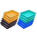 Wonder Homeware Exel Small Tray Heavy Quality, for Home&amp;Storage/Organization, Set of 12 Pcs Tray 2 LTR (Green Blue Yellow Brown)