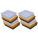 Wonder Homeware Exel Small Tray Heavy Quality, for Home&amp;Storage/Organization, Set of 12 Pcs Tray 2 LTR (White Yellow Grey)
