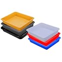 Wonder Homeware Exel Small Tray Heavy Quality, Set of 6 Pcs, 2 LTR, Blue Yellow Color (White RED Blue Yellow Grey Black)