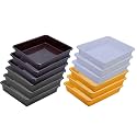 Wonder Homeware Exel Small Tray Heavy Quality, for Home&amp;Storage/Organization, Set of 12 Pcs Tray 2 LTR (White Yellow Brown Grey)