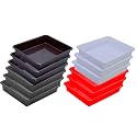 Wonder Homeware Exel Small Tray Heavy Quality, for Home&amp;Storage/Organization, Set of 12 Pcs Tray 2 LTR (White RED Brown Grey)