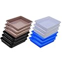 Wonder Homeware Exel Small Tray Heavy Quality, for Home&amp;Storage/Organization, Set of 12 Pcs Tray 2 LTR (White Blue Choco Black)