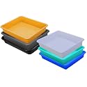 Wonder Homeware Exel Small Tray Heavy Quality, Set of 6 Pcs, 2 LTR, Blue Yellow Color (White Green Blue Yellow Grey Black)
