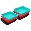 Wonder Homeware Exel Small Tray Heavy Quality, Set of 6 Pcs, 2 LTR, Blue Yellow Color (RED Green Black)