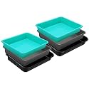 Wonder Homeware Exel Small Tray Heavy Quality, Set of 6 Pcs, 2 LTR, Blue Yellow Color (Green Grey Black)