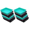 Wonder Homeware Exel Small Tray Heavy Quality, for Home&amp;Storage/Organization, Set of 12 Pcs Tray 2 LTR (Green Brown Black)