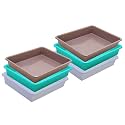 Wonder Homeware Exel Small Tray Heavy Quality, Set of 6 Pcs, 2 LTR, Blue Yellow Color (White Green Choco)