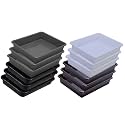 Wonder Homeware Exel Small Tray Heavy Quality, for Home&amp;Storage/Organization, Set of 12 Pcs Tray 2 LTR (White Brown Grey Black)