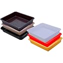 Wonder Homeware Exel Small Tray Heavy Quality, Set of 6 Pcs, 2 LTR, Blue Yellow Color (White RED Yellow Brown Choco Black)