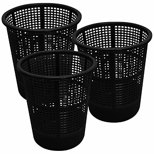wonder homeware jali 222 open dustbin for homeofficeorganization etc set of 3 pcs 7 ltr dustbin black color black 4