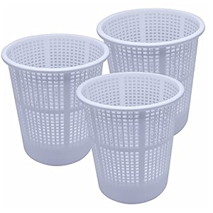 wonder homeware jali 222 open dustbin for homeofficeorganization etc set of 3 pcs 7 ltr dustbin black color white 2