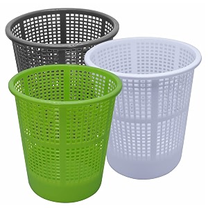 wonder homeware jali 222 open dustbin for homeofficeorganization etc set of 3 pcs 7 ltr dustbin black color grey green white