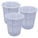 Wonder Homeware Jali 222 Open Dustbin for Home/Office/Organization etc. Set of 3 Pcs, 7 LTR Dustbin, Black Color (White 4)