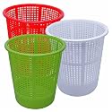 Simply Home Jali 222 Open Plastic Dustbin for Home/Office/Organization etc. Set of 3 Pcs, 7 LTR Dustbin Color (Green Red White)