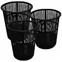 Wonder Homeware Jali 222 Open Dustbin for Home/Office/Organization etc. Set of 3 Pcs, 7 LTR Dustbin, Black Color (Black 4)