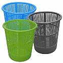 Wonder Simply Home Jali 222 Open Plastic Dustbin for Home/Office/Organization etc. Set of 3 Pcs, 7 LTR Dustbin, Color (Blue Green Grey