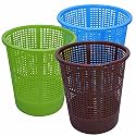 Wonder Simply Home Jali 222 Open Plastic Dustbin for Home/Office/Organization etc. Set of 3 Pcs, 7 LTR Dustbin, Color (Blue Brown Green