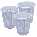 Wonder Homeware Jali 222 Open Dustbin for Home/Office/Organization etc. Set of 3 Pcs, 7 LTR Dustbin, Black Color (White)