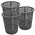 Wonder Homeware Jali 222 Open Dustbin for Home/Office/Organization etc. Set of 3 Pcs, 7 LTR Dustbin, Black Color (Grey)