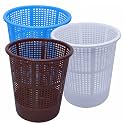 Simply Home Jali 222 Open Plastic Dustbin for Home/Office/Organization etc. Set of 3 Pcs, 7 LTR Dustbin, Color (Blue Brown White)