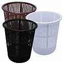 Simply Home Jali 222 Open Plastic Dustbin for Home/Office/Organization etc. Set of 3 Pcs, 7 LTR Dustbin, Color (Brown Black White)
