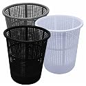Wonder Homeware Jali 222 Open Dustbin for Home/Office/Organization etc. Set of 3 Pcs, 7 LTR Dustbin, Black Color (Grey Black White)