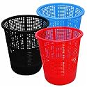 Wonder Simply Home Jali 222 Open Plastic Dustbin for Home/Office/Organization etc. Set of 3 Pcs, 7 LTR Dustbin, Color (Blue Red Black