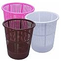 Wonder Homeware Jali 222 Open Dustbin for Home/Office/Organization etc. Set of 3 Pcs, 7 LTR Dustbin, Black Color (Pink Brown White)