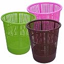 Wonder Homeware Jali 222 Open Dustbin for Home/Office/Organization etc. Set of 3 Pcs, 7 LTR Dustbin, Black Color (Pink Brown Green 2)