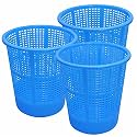 Wonder Simply Home Jali 222 Open Plastic Dustbin for Home/Office/Organization etc. Set of 3 Pcs, 7 LTR Dustbin, Color (Blue