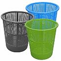 Wonder Simply Home Jali 222 Open Plastic Dustbin for Home/Office/Organization etc. Set of 3 Pcs, 7 LTR Dustbin, Color (Blue Green Grey