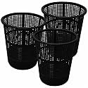 Wonder Simply Home Jali 222 Open Plastic Dustbin for Home/Office/Organization etc. Set of 3 Pcs, 7 LTR Dustbin Color (Black)