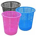 Wonder Homeware Jali 222 Open Dustbin for Home/Office/Organization etc. Set of 3 Pcs, 7 LTR Dustbin, Black Color (Pink Grey Blue 2)