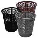 Wonder Simply Home Jali 222 Open Plastic Dustbin for Home/Office/Organization etc. Set of 3 Pcs, 7 LTR Dustbin, Color (Brown Grey Black