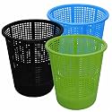 Wonder Simply Home Jali 222 Open Plastic Dustbin for Home/Office/Organization etc. Set of 3 Pcs, 7 LTR Dustbin, Color (Blue Green Black