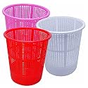 Wonder Homeware Jali 222 Open Dustbin for Home/Office/Organization etc. Set of 3 Pcs, 7 LTR Dustbin, Black Color (Pink Red White)