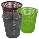 Wonder Simply Home Jali 222 Open Plastic Dustbin for Home/Office/Organization etc. Set of 3 Pcs, 7 LTR Dustbin Color (Brown Grey Green)