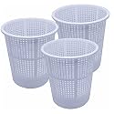 Wonder Homeware Jali 222 Open Dustbin for Home/Office/Organization etc. Set of 3 Pcs, 7 LTR Dustbin, Black Color (White 2)