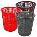 Wonder Simply Home Jali 222 Open Plastic Dustbin for Home/Office/Organization etc. Set of 3 Pcs, 7 LTR Dustbin Color (Brown Grey Red
