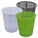 Wonder Homeware Jali 222 Open Dustbin for Home/Office/Organization etc. Set of 3 Pcs, 7 LTR Dustbin, Black Color (Grey Green White 2)