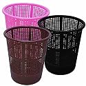 Wonder Homeware Jali 222 Open Dustbin for Home/Office/Organization etc. Set of 3 Pcs, 7 LTR Dustbin, Black Color (Pink Brown Black)
