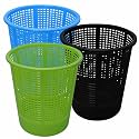 Wonder Simply Home Jali 222 Open Plastic Dustbin for Home/Office/Organization etc. Set of 3 Pcs, 7 LTR Dustbin, Color (Blue Green Black)
