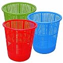 Wonder Homeware Jali 222 Open Dustbin for Home/Office/Organization etc. Set of 3 Pcs, 7 LTR Dustbin, Black Color (Red Green Blue 2)