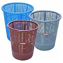 Wonder Simply Home Jali 222 OpenPlastic Dustbin for Home/Office/Organization etc. Set of 3 Pcs, 7 LTR Dustbin, Color (Brown Grey Blue