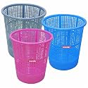 Wonder Homeware Jali 222 Open Dustbin for Home/Office/Organization etc. Set of 3 Pcs, 7 LTR Dustbin, Black Color (Pink Grey Blue)