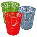 Wonder Homeware Jali 222 Open Dustbin for Home/Office/Organization etc. Set of 3 Pcs, 7 LTR Dustbin, Black Color (Red Green Grey)