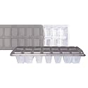 Simply Home Keroline Big Fridge Ice Tray with Lid, Set of 2 Tray 14 Cube, Green Red Color