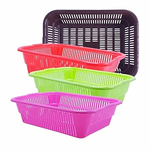 wonder homeware prime natasha 1013 multipurpose basket set of 4 pcs 4 ltr brown red green grey color brown red green pink